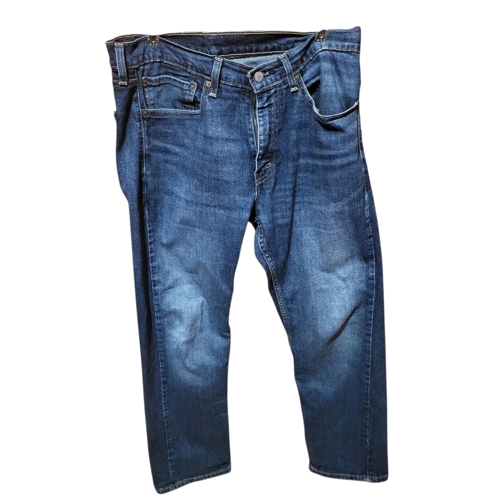 Levis 505 Jeans 34 x 30 Stonewash Straight Leg Red Tab Denim Blue Jeans